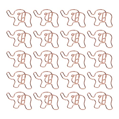 20pcs Leichte und Tragbare Elefantenförmige Papierclips in Roségold, Langlebige Metallclips für die Klassifizierung der Dokumente in Büro und zu Hause 20pcs Leichte und Tragbare Elefantenförmige Papierclips in Roségold, Langlebige Metallclips für die Klassifizierung der Dokumente in Büro und zu Hause von Marhynchus
