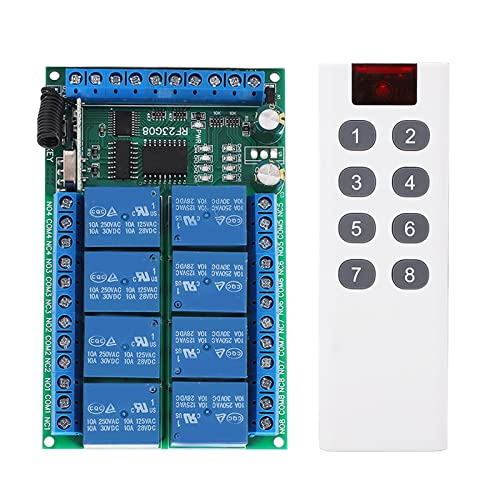 433,92 MHz 8-Kanal-Fernbedienungsmodul, Elektronisches Bauteil andere elektronische Komponenten 100 M Feste Codierung Passt Sich an 32 Fernbedienungs-Funkfernbedienungsschalter an (24V) von Marhynchus