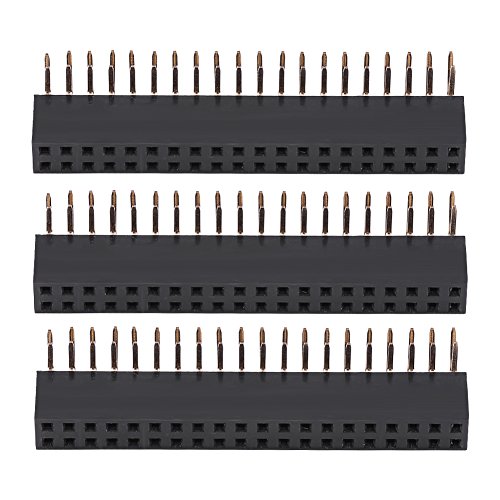 Buchsenleisten, 3 Stück 2 X 20 Pins 2,54 Mm Rechtwinklig Zweireihig Leiterplattenplatine Buchsenleiste Buchse für Raspberry Pi, HDMI-Kabel von Marhynchus