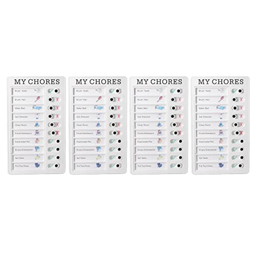 CHORE Checklist Board DIY Produktion Vielseitiger Erinnerungsschieber für Outing Student Study, 4PCS (MYCHORES) von Marhynchus