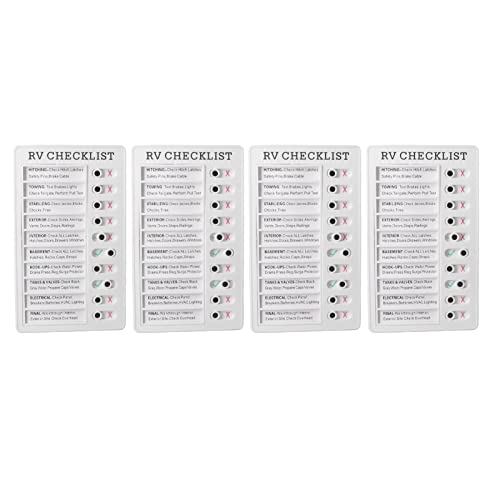 CHORE Checklist Board DIY Produktion Vielseitiger Erinnerungsschieber für Outing Student Study, 4PCS (RV CHECKLIST) von Marhynchus