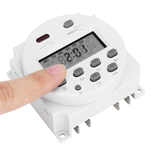 Marhynchus Digitales Zeitschaltrelais CN101A DC 12V Mini-LCD-Digital-Mikrocomputer-Steuerungs-Zeitschaltuhr Wandschalter Weiß Marhynchus Digitales Zeitschaltrelais CN101A DC 12V Mini-LCD-Digital-Mikrocomputer-Steuerungs-Zeitschaltuhr Wandschalter Weiß von Marhynchus