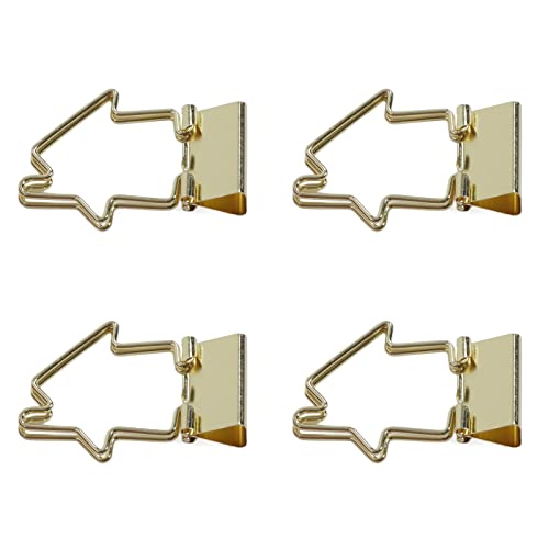 Gold Long Tail Office Datei Speicherpapierklemmen mit süß Geformtem Griff 15pcs Binder Clips (Haus 11,3x8x33cm) von Marhynchus