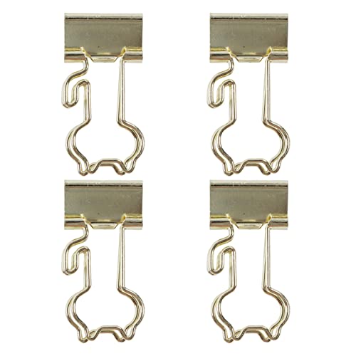 Gold Long Tail Office Datei Speicherpapierklemmen mit süß Geformtem Griff 15pcs Binder Clips (Katze) von Marhynchus
