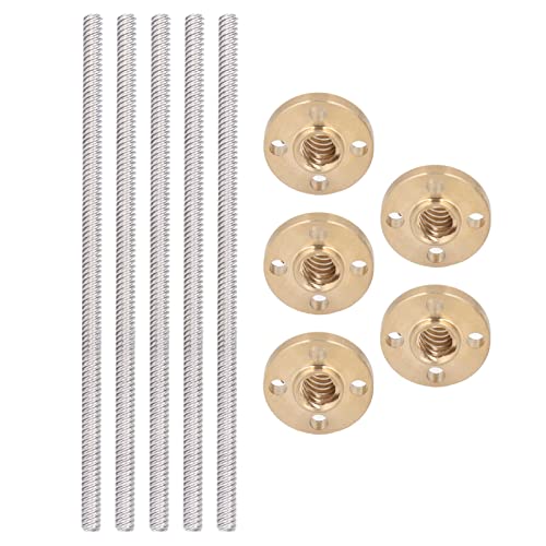 Industrial Grad T8X8 Bleischrank Messing Nuss Set - Hochfestige Trapez -Bleischrank für Stepper Motor Guide, 5 Packung von 5 von Marhynchus