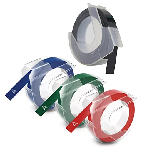Label -Maker -Tapes Farbdruckband Zum Markieren und Beschriftungen, 4pcs 9mm Etikettenklebeband für Etikettenmaschine, PVC Material Blau Red Green Schwarzer Hintergrundpreiscode und Tag Label -Maker -Tapes Farbdruckband Zum Markieren und Beschriftungen, 4pcs 9mm Etikettenklebeband für Etikettenmaschine, PVC Material Blau Red Green Schwarzer Hintergrundpreiscode und Tag von Marhynchus