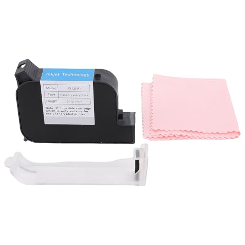 Marhynchus Handheld Inkjet -Druckerpatronenersatz 12,7 Mm Schwarz 42 Ml Industrieklasse Tinte Schnelltrocknen für SC12 SC12T CP12 CP12W SC12KJ von Marhynchus