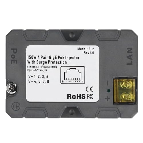 POE-Injektor Effizienter 150-W-GigE-Passiv-Power-Over-Ethernet-Injektor für V2 Gen 3 DC48-57V 3A POE-Injektor Effizienter 150-W-GigE-Passiv-Power-Over-Ethernet-Injektor für V2 Gen 3 DC48-57V 3A von Marhynchus