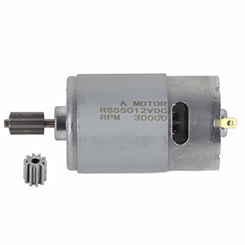 RS550 12V Mikromotor Motor Hochgeschwindigkeit für Elektrospielzeug Auto Kinder Motorrad mit 2 Stück Zahnkopf(550-30000),Eigener Motor von Marhynchus