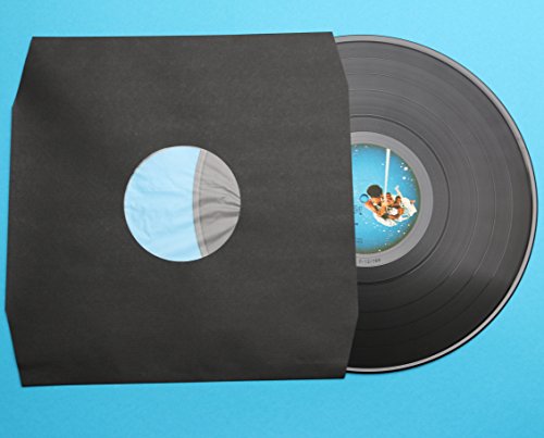 10 St. LP Schallplatten Innenhüllen schwarz mit Eckschnitt gefüttert Vinyl LP Maxi Single von Mari-Medienverpackungen