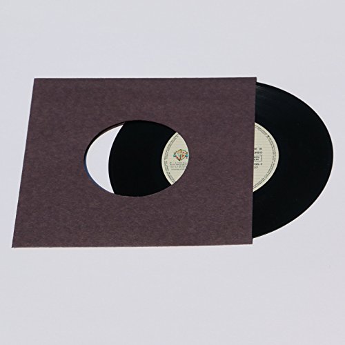 10 St. Single 7 Zoll Premium anthrazit/schwarz Innenhüllen 180 x 180 mm für Vinyl Schallplatten ungefüttert 80 gr. Papier mit Innenloch von Mari-Medienverpackungen