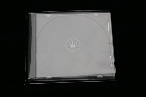 100 Stück Schutzhüllen für Jewel Case Box aus hoch transparenten Folie Glasklar 140x150 mm Sleeves auch für Slim Case Papier CD Hüllen von Mari-Medienverpackungen