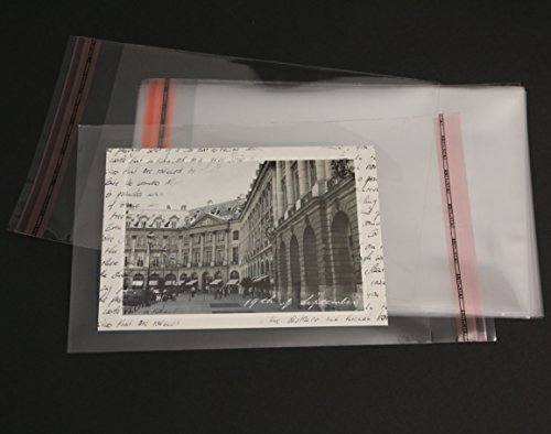 25 St. Schutzhüllen 130 x 183 mm + Klappe 34 mm (DIN A6/B6/C6) glasklar für 3D Karten Fotos Postkarten Ansichtskarten Sammelkarten von Mari-Medienverpackungen