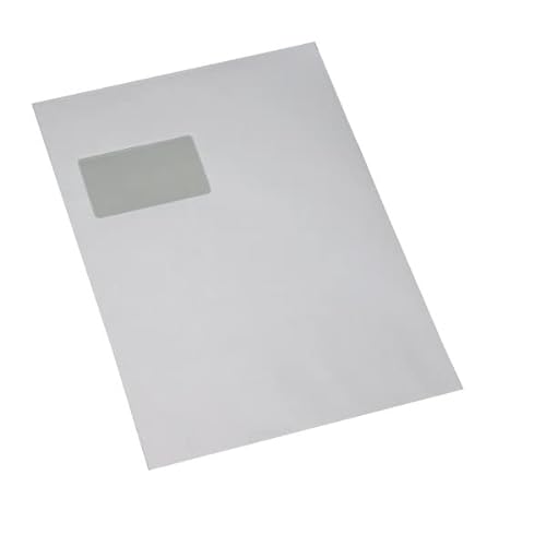 25 St. Versandtaschen Briefumschläge Kuvert C4 A4 weiß selbstklebend mit Fenster 229 x 324 mm SK von Mari-Medienverpackungen