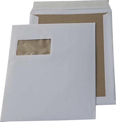 300 St. C4 Papprückwand Versandtaschen weiß mit Fenster 120 gr. Kuvert Haftklebend Briefumschläge HK Briefhüllen von Mari-Medienverpackungen