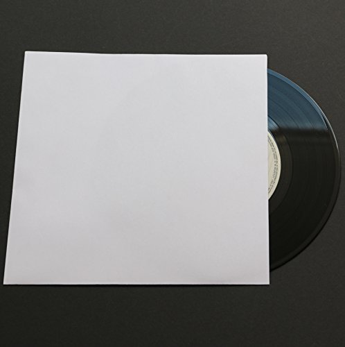 300 St. Single 7“ Deluxe Innenhüllen 180x180 mm reinweiß ohne Mittelloch für Vinyl Schallplatten ungefüttert 90 gr Papier von Mari-Medienverpackungen