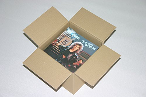 50 St. 7 Zoll Single Schallplatten Versandkartons für 1 bis 50 Singles Faltkartons 200x200x180 mm Europaletten Modul Maß von Mari-Medienverpackungen