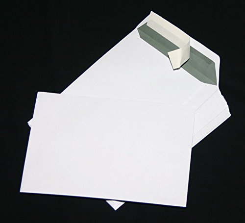 50 St. Versandtaschen extra stark 120 gr. DIN A4 C4 weiß ohne Fenster Kuvert Haftklebend Briefumschläge HK von Mari-Medienverpackungen