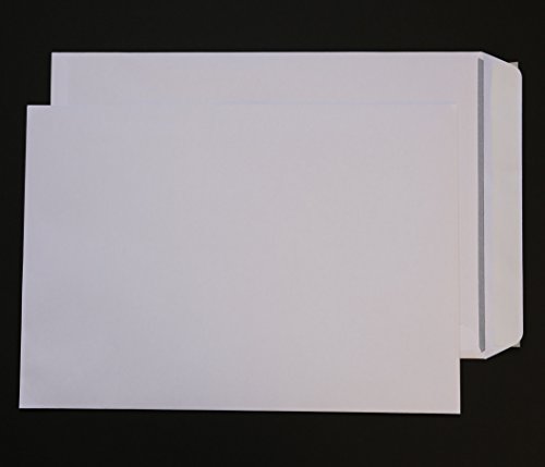 500 Stück Versandtaschen B4 ohne Fenster weiß Haftklebend 250x353 mm HK Briefumschläge Kuvert von Mari-Medienverpackungen