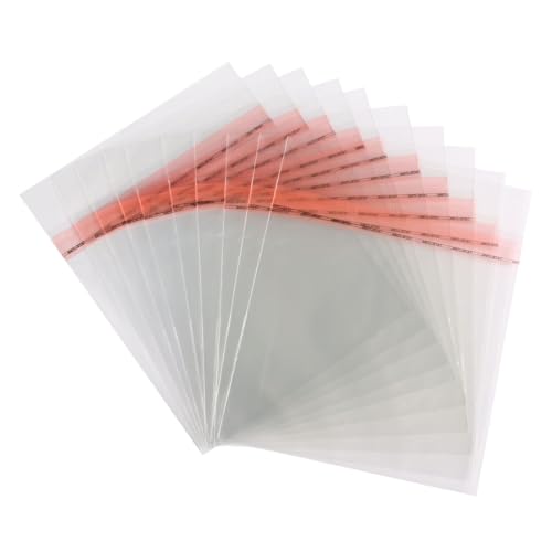 Mari-Medienverpackungen 500 St. CD/DVD/Blu ray Box Schutzhüllen Folienhüllen mit Adhäsionsverschluss für 10 mm Jewel Case von Mari-Medienverpackungen