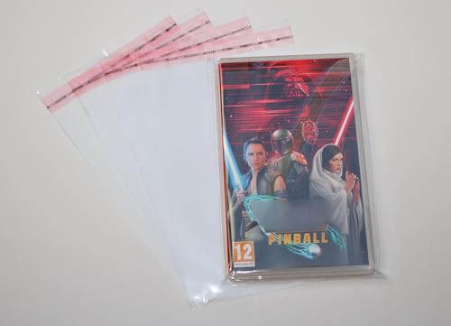 Mari-Medienverpackungen 10 St. Schutzhüllen kompatibel mit Nintendo Switch Boxen (120 x 175 mm + 30 mm Klappe), hochtransparente Folie mit Adhäsionsverschluss, wiederverschließbar von Mari-Medienverpackungen