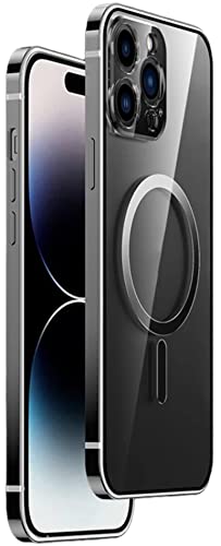 MarieLou Berlin Antigelb Edelstahlrahmen Metall Optik Hülle | iPhone 12 | 12 Pro | 12 Pro Max | Kompatibel mit Apple MagSafe Zubehör | Hard Case (12 Pro, Black) von MarieLou