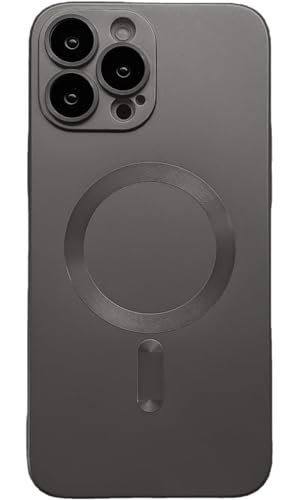 MarieLou Berlin I iPhone 16 I Plus I Pro I Max I Metallic Effekt Hülle I Kameraschutz I Flexibles TPU-Gel I Antigelb I kompatibel mit Apple Mag Safe (Grau, 16 Pro) von MarieLou