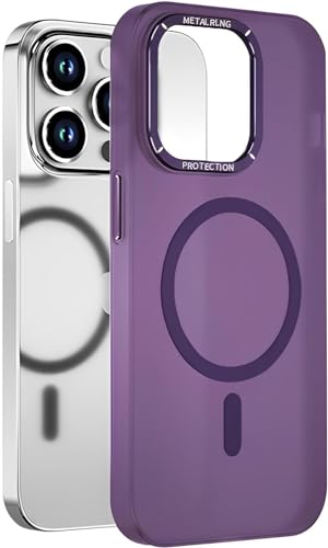 MarieLou Berlin Ultra-Slim Antigelb Hülle | für iPhone 14 | 14 Plus | 14 Pro I 14 Pro Max | Kompatibel mit Apple MagSafe Zubehör I Frosted Matt (Lila, 14) von MarieLou