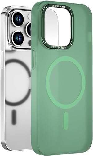 MarieLou Berlin Ultra-Slim Antigelb Hülle | für iPhone 15 | 15 Plus | 15 Pro I 15 Pro Max | Kompatibel mit Apple MagSafe Zubehör I Frosted Matt (Grün, 15 Pro) von MarieLou