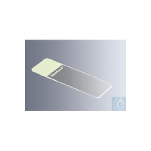 Marienfeld HistoBond + Kalknatronglas Klebemikroskop-Objektträger mit 90° Geschliffenen Kanten, 4 Ecken Geschliffen, 45° Abgeschrägt, Grün, 76 mm Tiefe, 26 mm Breite, 1 mm Stärke, 2000 Stück von Marienfeld