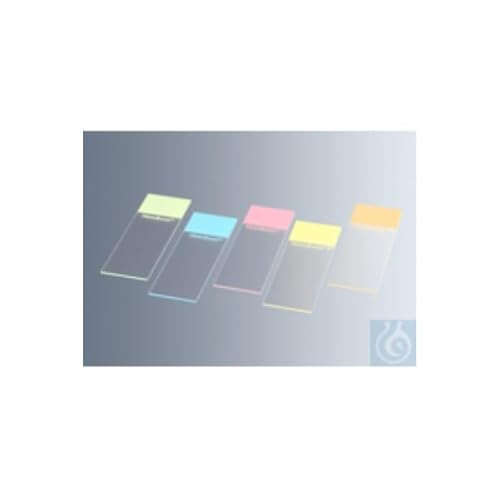 Marienfeld HistoBond + Kalknatronglas Klebemikroskop-Objektträger mit 90° Geschliffenen Kanten, Rosa, 76 mm Tiefe, 26 mm Breite, 1 mm Stärke, 2000 Stück von Marienfeld