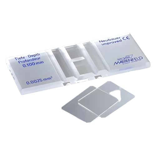 Marienfeld Optischem Spezialglas Superior Zählkammer mit Dunklen Linie ohne Federklemme, Thoma System, 0.1 mm Kammertiefe von Marienfeld
