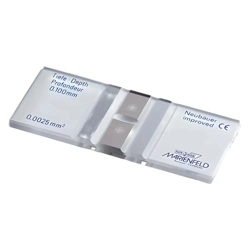 Marienfeld Optischem Spezialglas Superior Zählkammer mit Hellen Linie ohne Federklemme, Fuchs-Rosenthal System, 0.2 mm Kammertiefe von Marienfeld