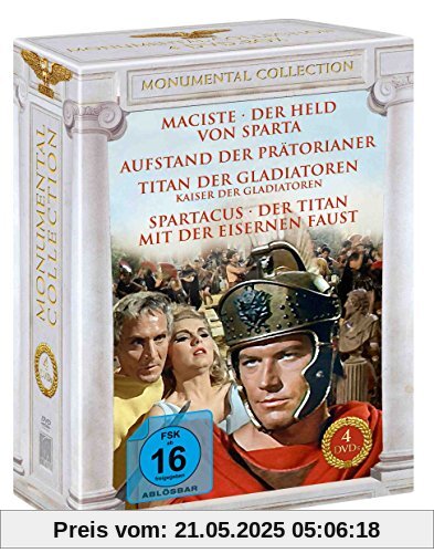 Monumental Collection (4er-Schuber: Titan der Gladiatoren - Aufstand der Prätorianer - Maciste - Spartacus) [4 DVDs] von Mario Caiano