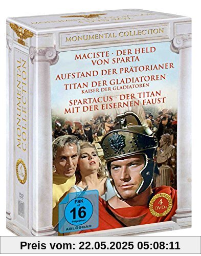 Monumental Collection (4er-Schuber: Titan der Gladiatoren - Aufstand der Prätorianer - Maciste - Spartacus) [4 DVDs] von Mario Caiano