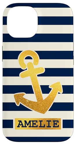 Amelie Name Vorname Maritimes Nautik Design Personalisiert Hülle für iPhone 14 von Maritime Trend Designs Namensgeschenke Ideen