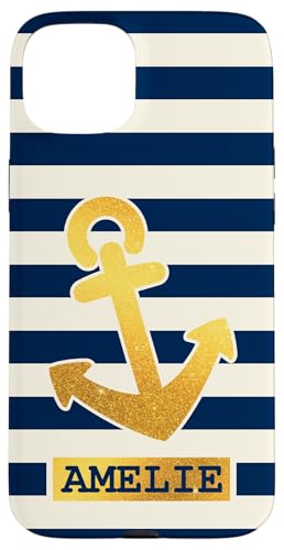 Amelie Name Vorname Maritimes Nautik Design Personalisiert Hülle für iPhone 15 Plus von Maritime Trend Designs Namensgeschenke Ideen
