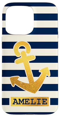 Amelie Name Vorname Maritimes Nautik Design Personalisiert Hülle für iPhone 15 Pro Max von Maritime Trend Designs Namensgeschenke Ideen