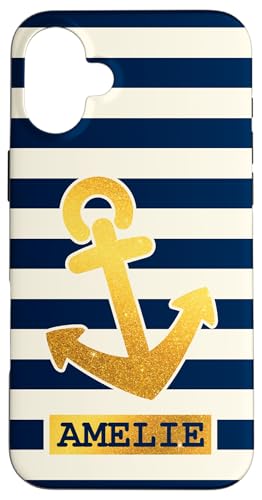 Amelie Name Vorname Maritimes Nautik Design Personalisiert Hülle für iPhone 16 Plus von Maritime Trend Designs Namensgeschenke Ideen