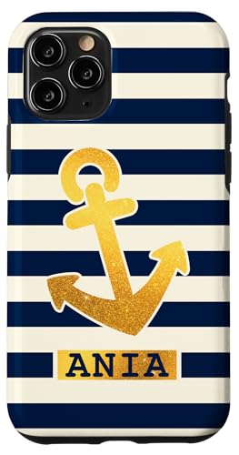 Ania Name Vorname Maritimes Nautik Design Personalisiert Hülle für iPhone 11 Pro von Maritime Trend Designs Namensgeschenke Ideen