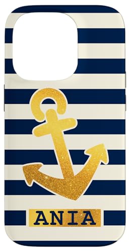 Ania Name Vorname Maritimes Nautik Design Personalisiert Hülle für iPhone 14 Pro von Maritime Trend Designs Namensgeschenke Ideen