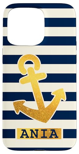 Ania Name Vorname Maritimes Nautik Design Personalisiert Hülle für iPhone 15 Pro Max von Maritime Trend Designs Namensgeschenke Ideen