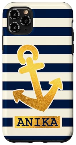 Anika Name Vorname Maritimes Nautik Design Personalisiert Hülle für iPhone 11 Pro Max von Maritime Trend Designs Namensgeschenke Ideen