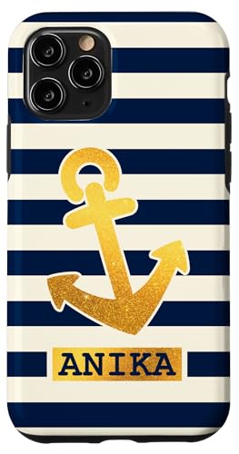 Anika Name Vorname Maritimes Nautik Design Personalisiert Hülle für iPhone 11 Pro von Maritime Trend Designs Namensgeschenke Ideen