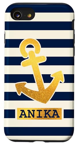 Anika Name Vorname Maritimes Nautik Design Personalisiert Hülle für iPhone SE (2020) / 7 / 8 von Maritime Trend Designs Namensgeschenke Ideen