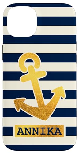 Annika Name Vorname Maritimes Nautik Design Personalisiert Hülle für iPhone 14 Plus von Maritime Trend Designs Namensgeschenke Ideen
