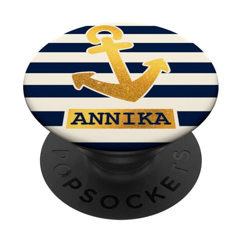 Annika Name Vorname Maritimes Nautik Design Personalisiert PopSockets Klebender PopGrip von Maritime Trend Designs Namensgeschenke Ideen