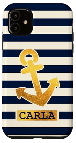 Carla Name Vorname Maritimes Nautik Design Personalisiert Hülle für iPhone 11 von Maritime Trend Designs Namensgeschenke Ideen