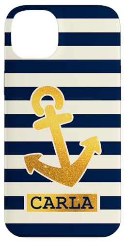 Carla Name Vorname Maritimes Nautik Design Personalisiert Hülle für iPhone 14 Plus von Maritime Trend Designs Namensgeschenke Ideen