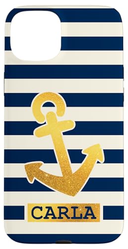 Carla Name Vorname Maritimes Nautik Design Personalisiert Hülle für iPhone 15 Plus von Maritime Trend Designs Namensgeschenke Ideen